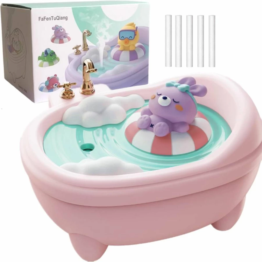 FaFenTuQiang 0.34L Purple Mini Humidifier - Top Fill Cool Mist Aroma Diffuser with Colorful Light, 20dB Quiet, Auto Shut Off for Bedroom, Baby Room, Office & Plants