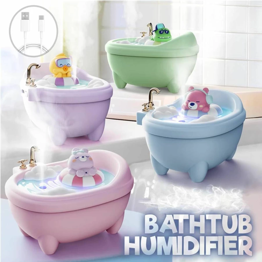 FaFenTuQiang 0.34L Purple Mini Humidifier - Top Fill Cool Mist Aroma Diffuser with Colorful Light, 20dB Quiet, Auto Shut Off for Bedroom, Baby Room, Office & Plants