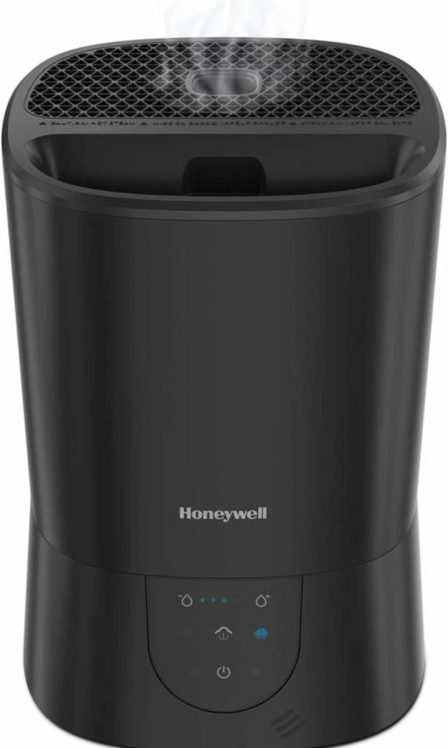 Honeywell 1.5 Gallon Warm Mist Humidifier with Humidistat for Medium Rooms - Filter Free, Easy to Clean for Bedroom, Office, or Home - Black