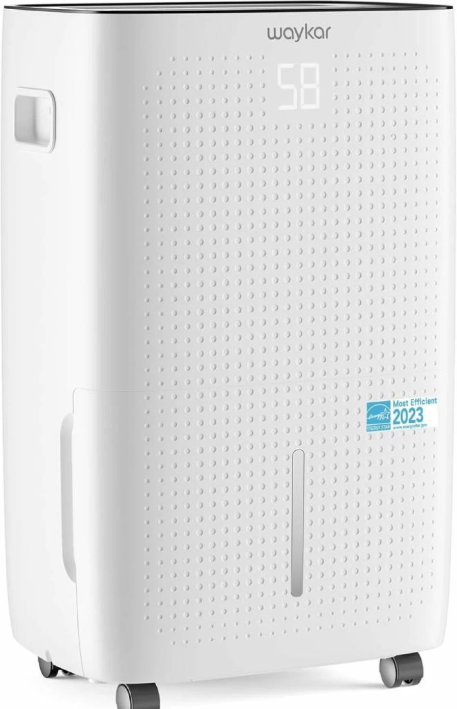 Waykar 80 Pints Energy Star Certified Dehumidifier for Large Rooms, Basements, Homes Up to 5,000 Sq. Ft with Continuous Drain Hose and 1.14 Gallon Water Tank (JD025CE-80)
