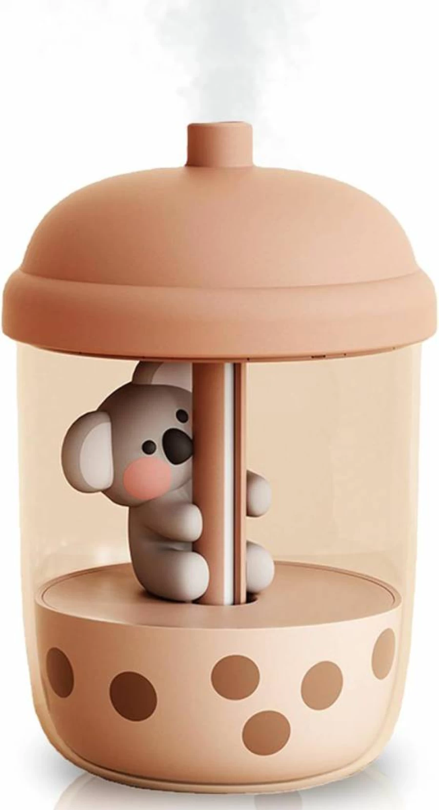 Kwude 450ml Portable USB Personal Humidifier - Ultra-Quiet Cool Mist, Koala Design, Auto Shut-Off, Ideal for Coffee Lovers & Small Spaces