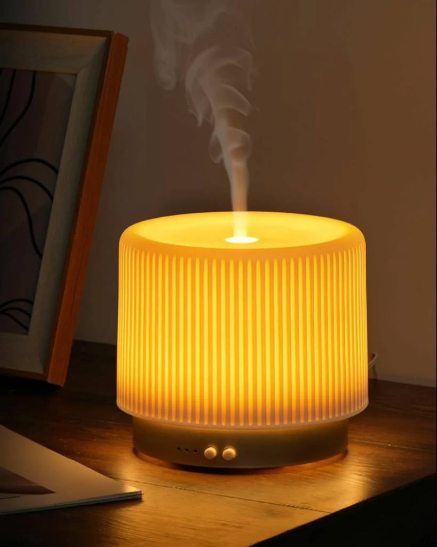 Onaboviva Ultrasonic Essential Oil Diffuser - 280ml Ceramic Aroma Humidifier with Cool Mist for Home, Office, Yoga & Spa, Modern Essential Oil Diffuser for Relaxation & Aromatherapy