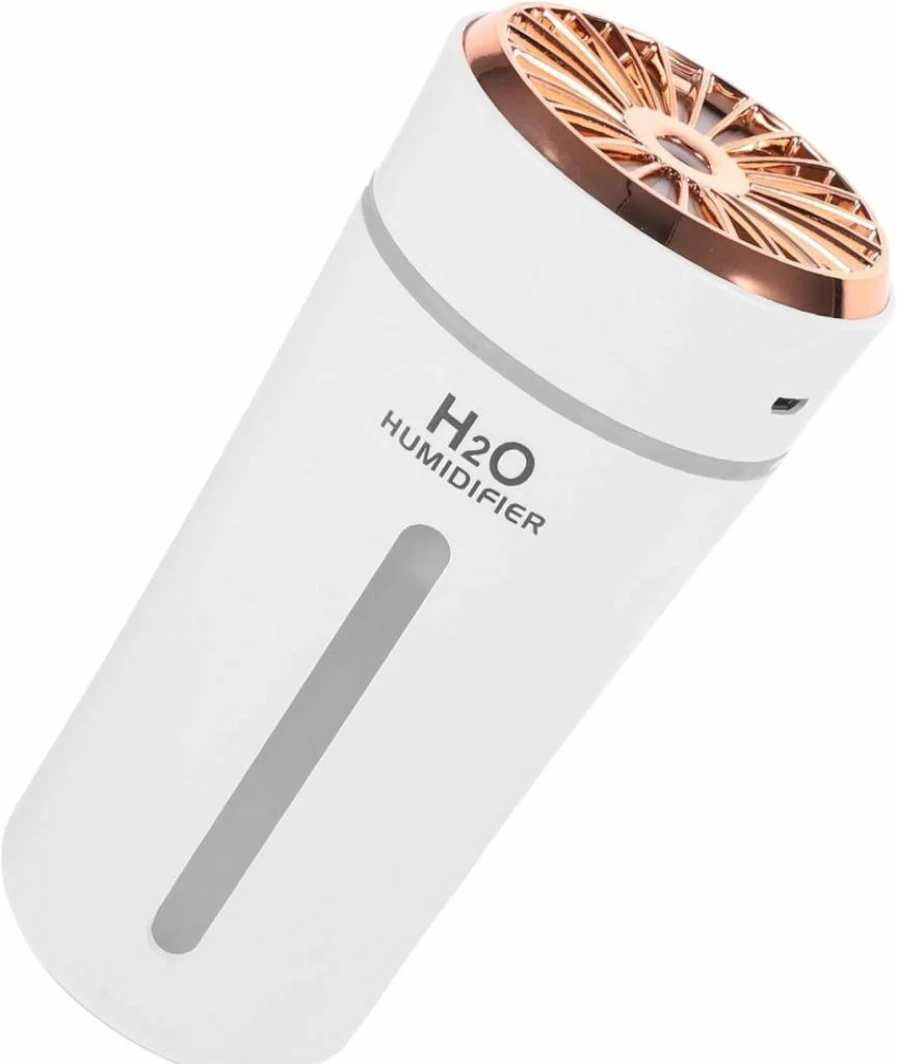 CHILDWEET USB Mini Humidifier Portable Personal Humidifier for Home Office Car with Night Light Elegant White Gift for Friends and Family