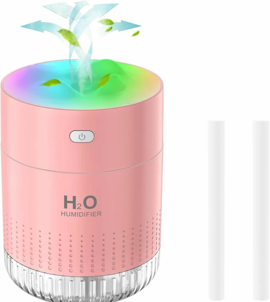 Besky Portable Humidifier - Rechargeable Mini Cool Mist Humidifier for Bedroom, Office, Travel with 2 Modes, Quiet Operation & Night Light, Ideal for Plants, Baby, and Desktop Use