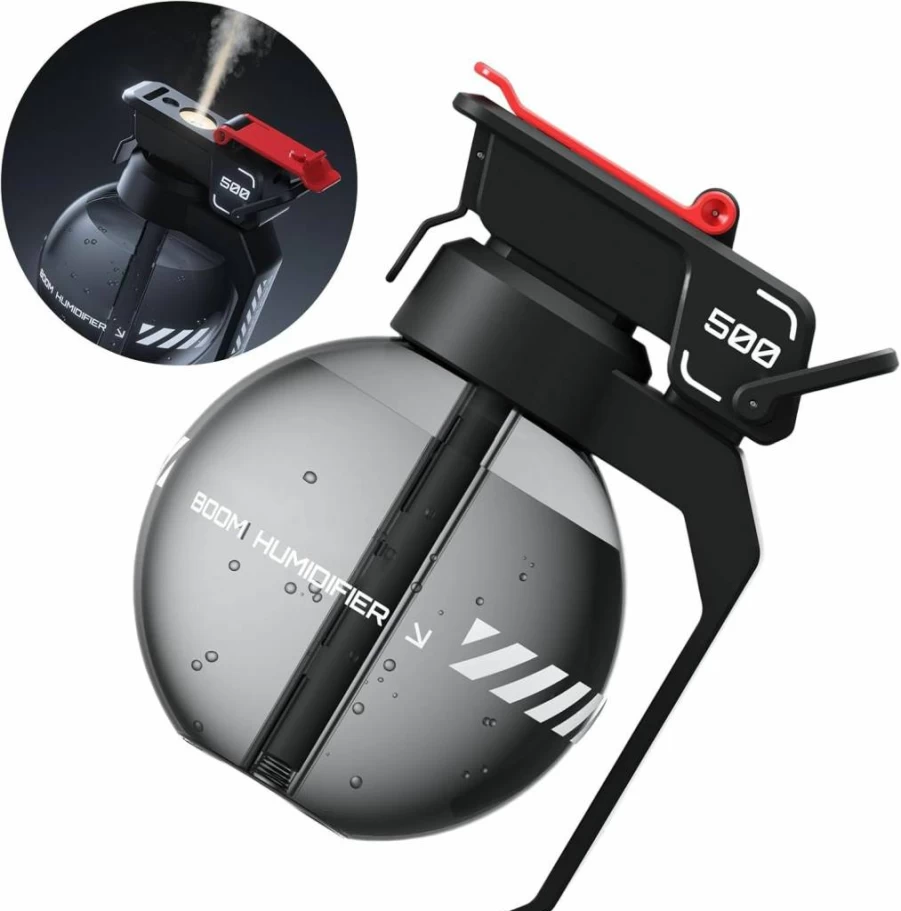 Wengjack Modern Hand Grenade Humidifier - Portable Aromatherapy Diffuser for Home, Office, and Car Decor