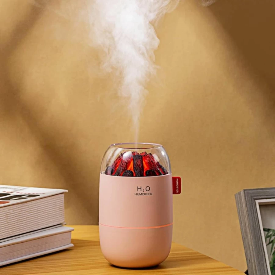 Vromoon Portable Mini Humidifier - Super Quiet Cool Mist for Home, Office, Travel, Baby & Bedroom, 2 Mist Modes, Compact Desktop Humidifier (Pink)