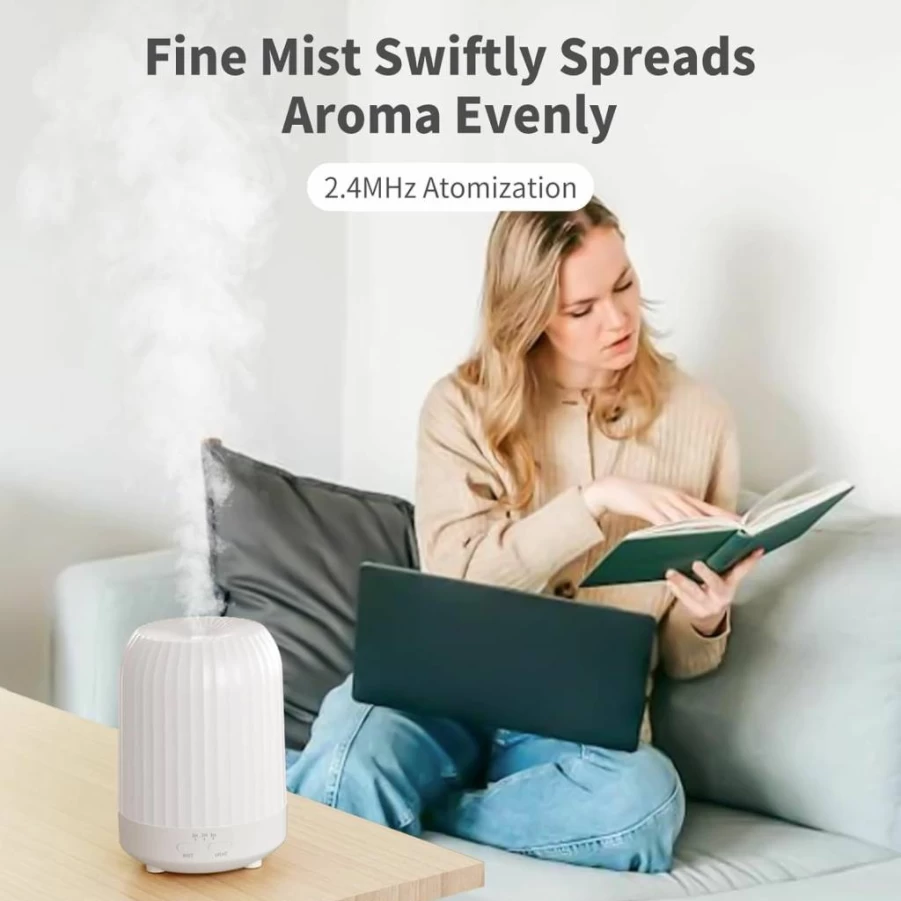 BDXXJ 250ml Aromatherapy Essential Oil Diffuser with 7 LED Colors, Auto-Off Timer, Ultra-Quiet Humidifier for Bedroom, Baby Room, Office & Home Spa