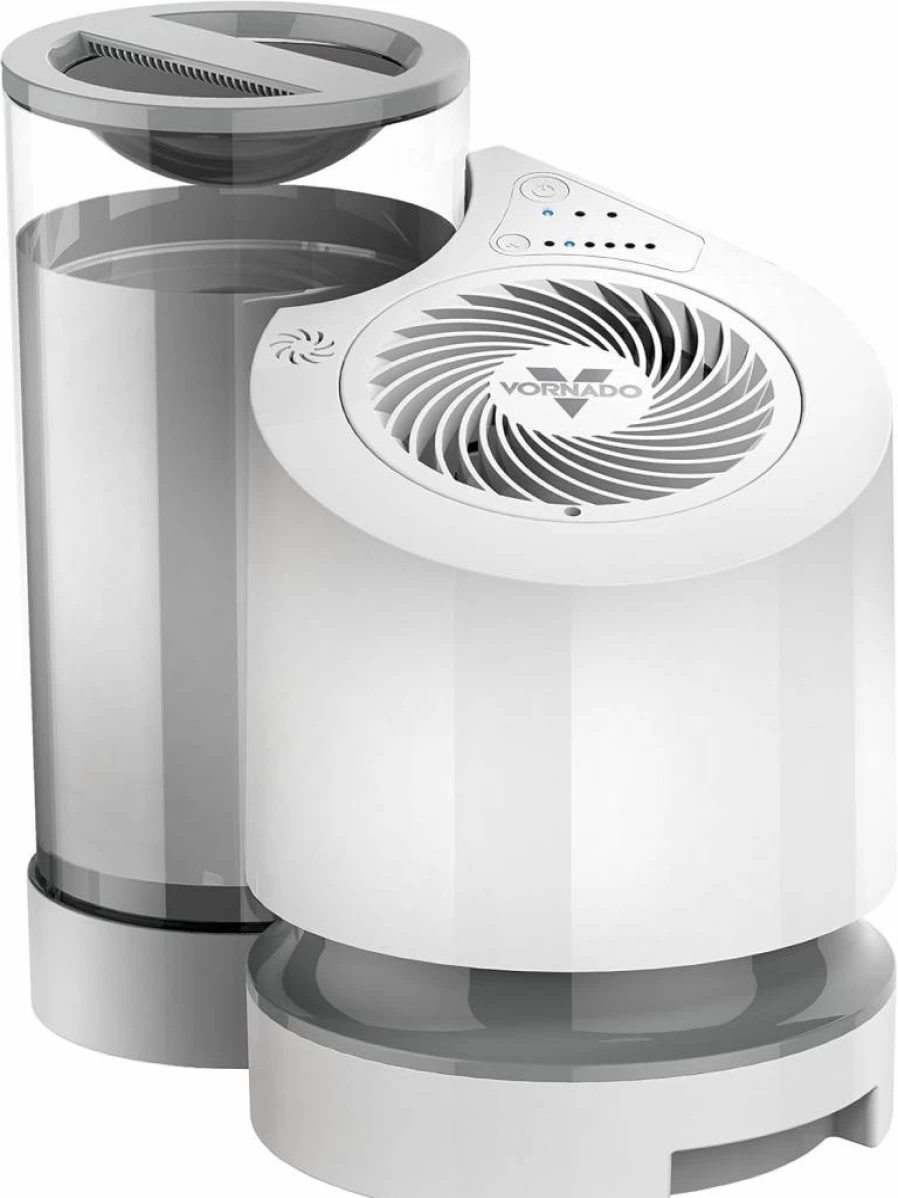 Vornado EV100 1 Gallon Whole Room Humidifier with SimpleTank - Powerful Evaporative Humidification for Home & Office, White