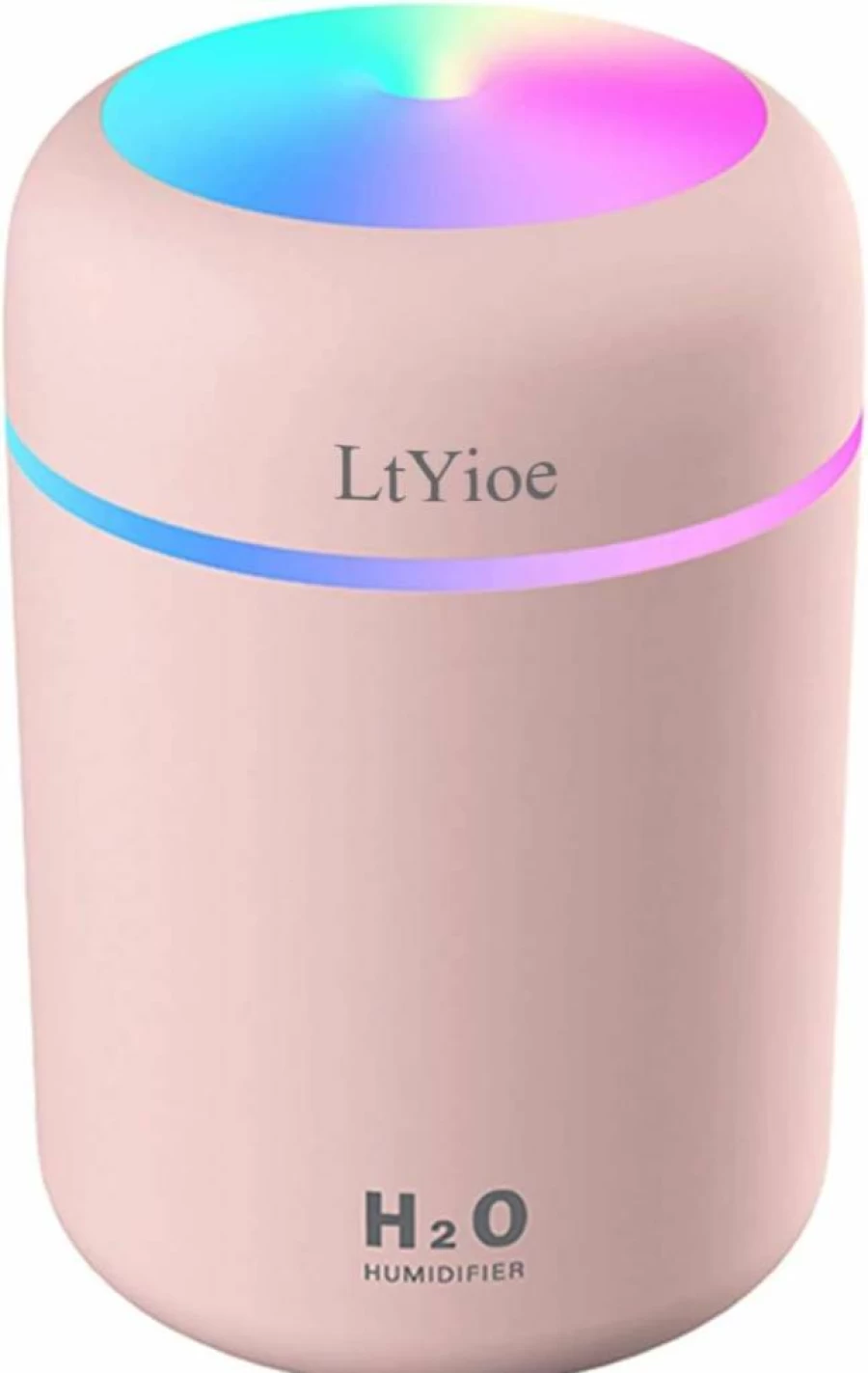 LtYioe Portable Mini Humidifier with Cool Mist, 2 Modes, Auto Shut-Off, Super Quiet for Home Office Bedroom Car, Night Light, Black