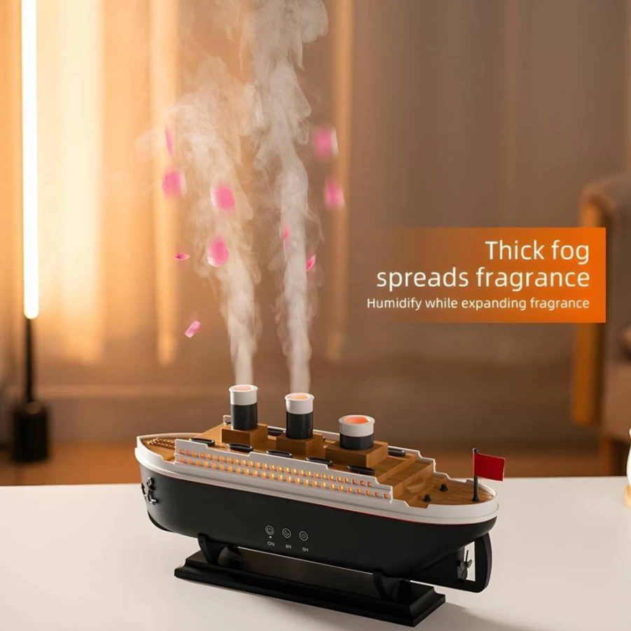Noigoa Titanic Humidifier - 28dB Ultra Quiet Cool Mist for Bedroom, Nursery, Plants with Auto Shut-Off, BPA-Free, 8H Runtime