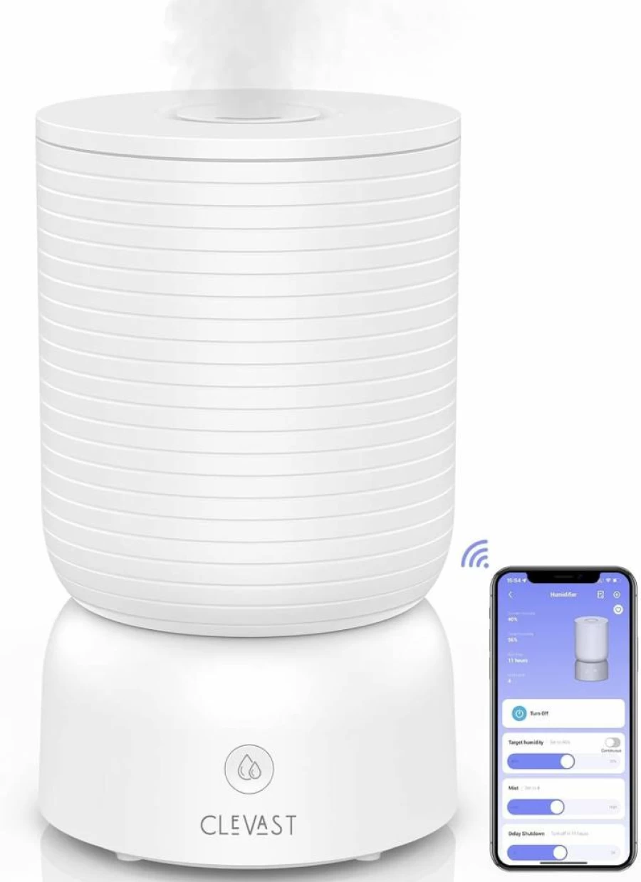 CLEVAST 3L Ultrasonic Cool Mist Humidifier with Essential Oil Diffuser - Quiet Top Fill Air Humidifier for Bedroom, Nursery, Home & Plants