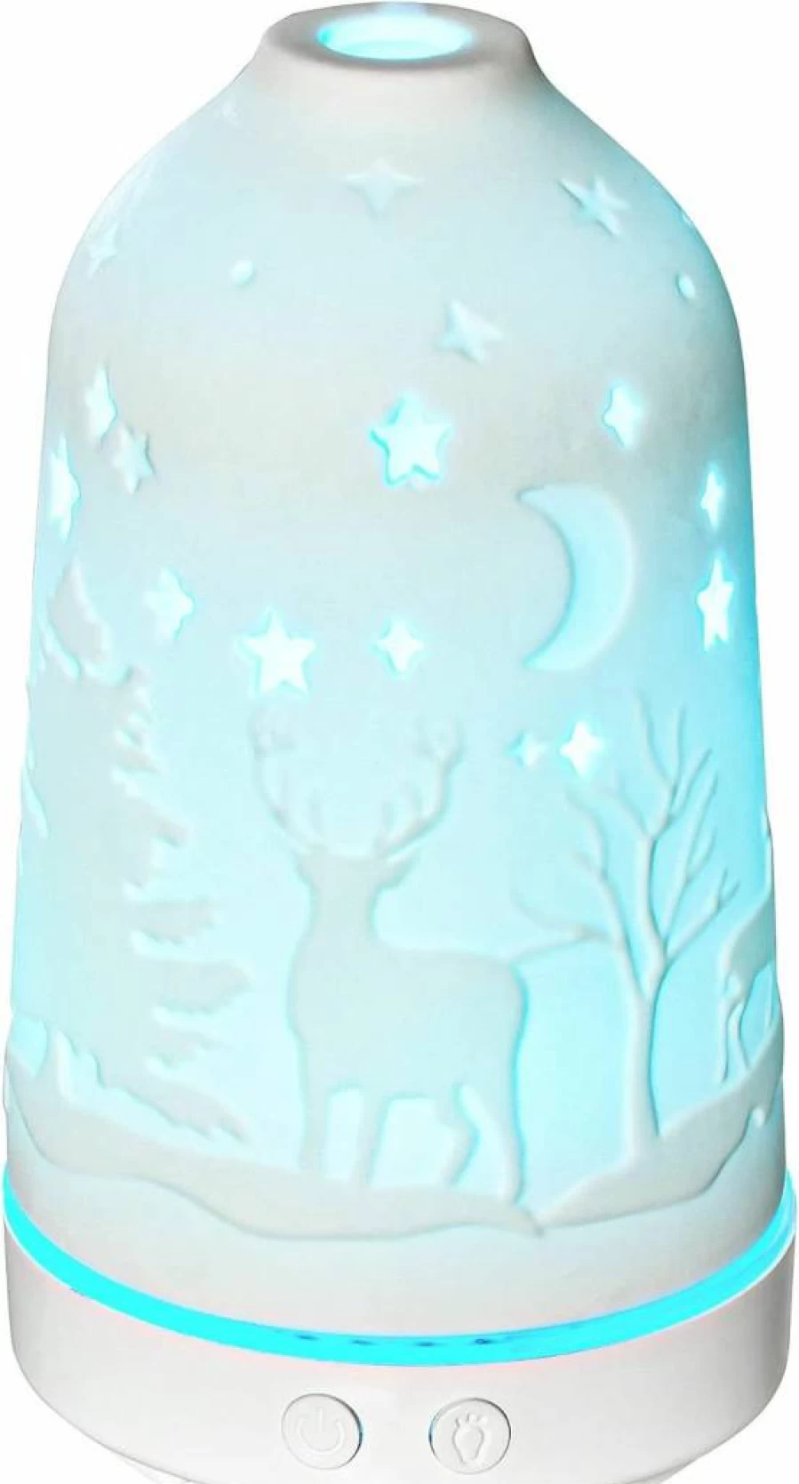 MCKHFE 100ML Ultrasonic Essential Oil Diffuser with 7 LED Colors, Timer, Auto Shut-Off, Ceramic Cover for Home, Office, Spa Aromatherapy Humidifier