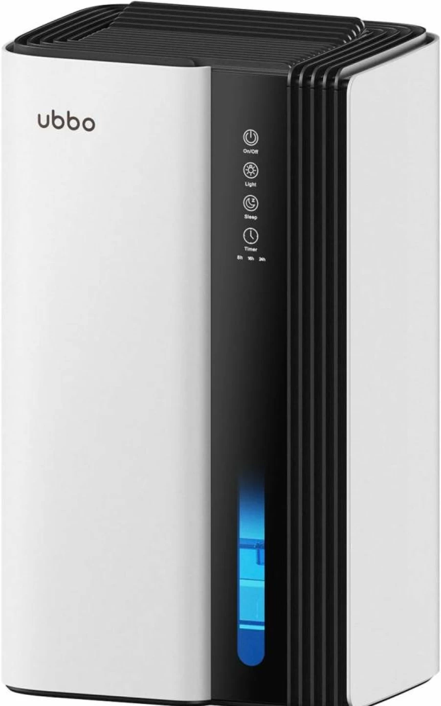 Ubbo 95Oz Dehumidifier for Home up to 850 Sq.Ft with Drain Hose, Timer, Sleep Mode, Auto-Off & 7 Color Lights - Ideal for Bedroom, Bathroom, Basement, RV (Grey)