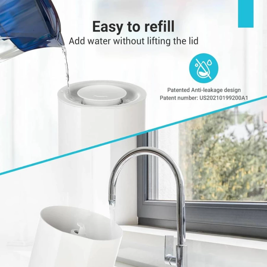 Livatro 6L Smart Humidifier for Bedroom & Large Room - Warm & Cool Mist with App/Alexa Control, Auto Humidity Sensor, 500ml/H Output, Top-Fill Design, Ultra-Quiet Sleep Mode