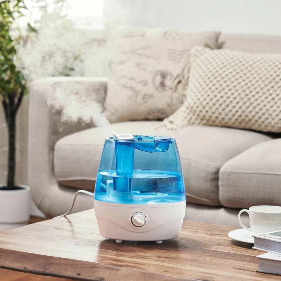 Peach Street Ultrasonic Cool Mist Humidifier - 2.2L Large Tank, Quiet Operation for Bedroom & Office, Adjustable 360° Nozzle, Auto Shut-Off, Easy Fill & Clean, Ideal for Baby & Home