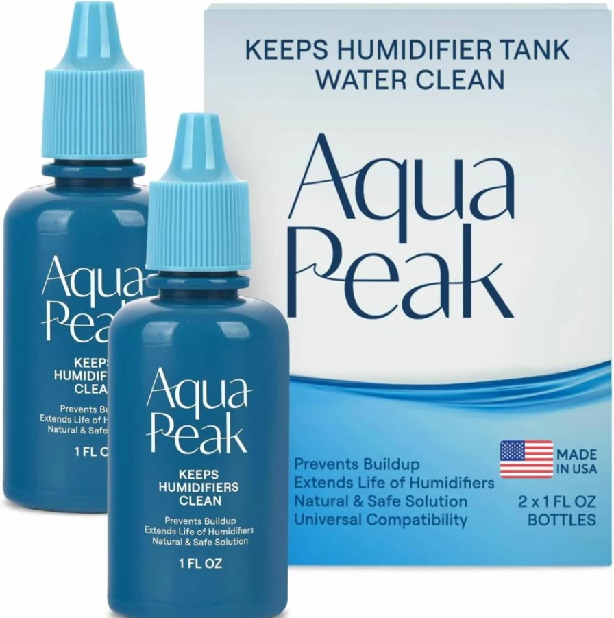 Berkland Humidifier Cleaner Drops - 2 Pack, 400+ Uses, Food Grade Water Treatment to Prevent Residue & Scaling, USA Made Tank Cleaning Solution