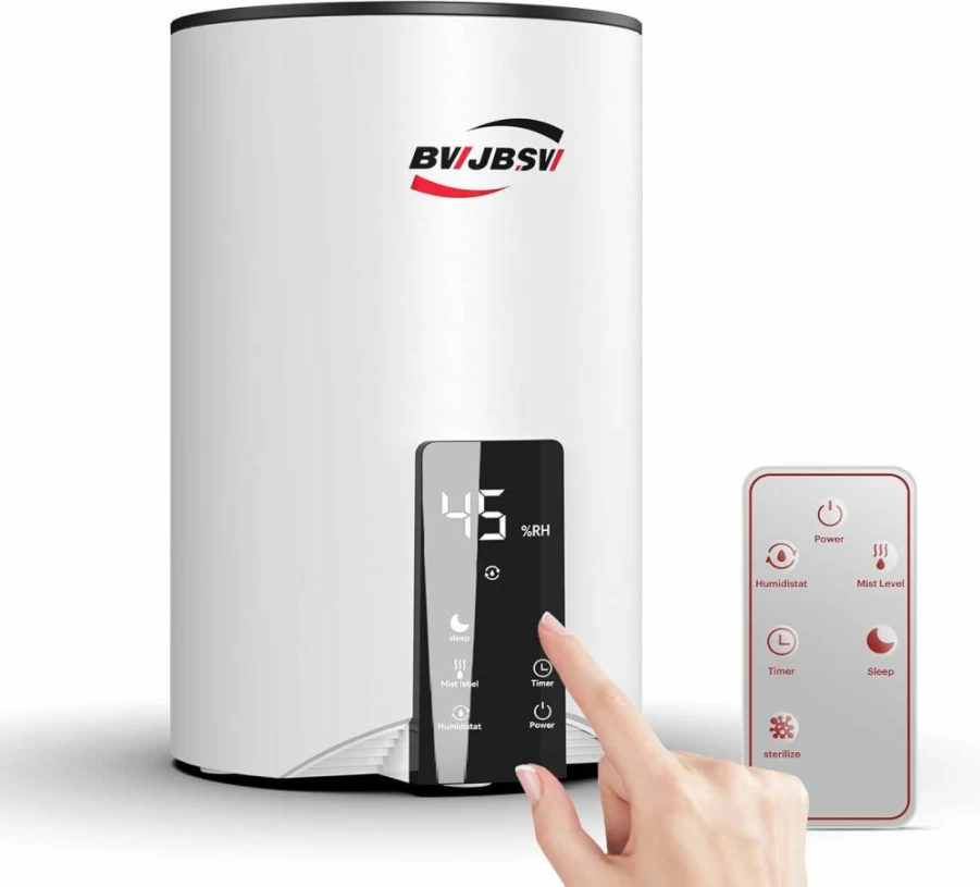 BWJBSW 4L Smart Ultrasonic Humidifier with Remote Control, Top-Fill Cool Mist for 400 Sq Ft, 30H Runtime, Quiet Operation