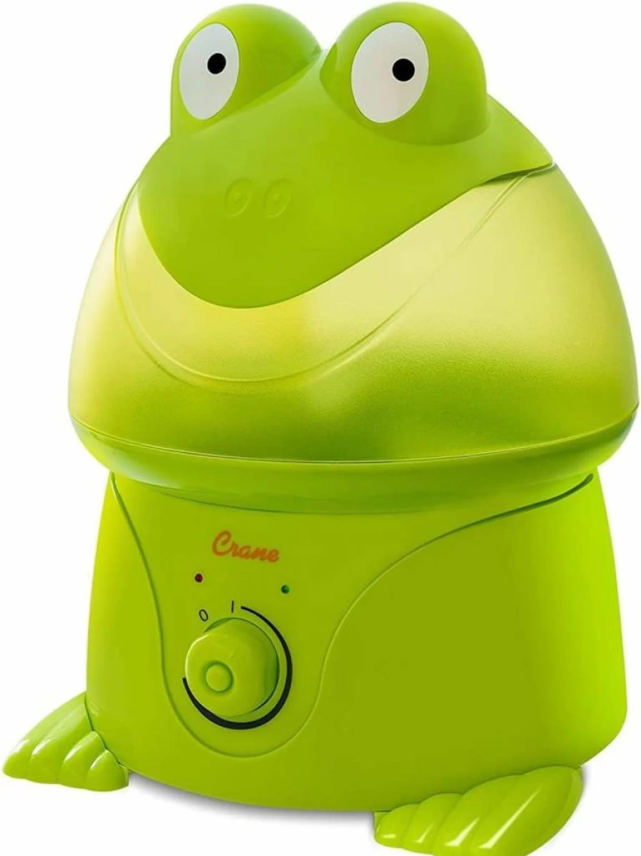 Crane Ultrasonic Cool Mist Humidifier - 1 Gallon Large Room Humidifier for Bedroom, Nursery, or Kids Room, Optional Filters, Adorable Monkey Design