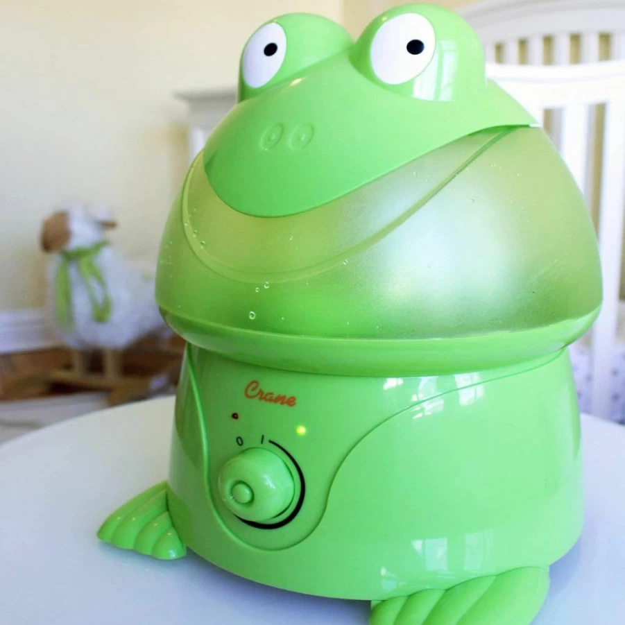 Crane Ultrasonic Cool Mist Humidifier - 1 Gallon Large Room Humidifier for Bedroom, Nursery, or Kids Room, Optional Filters, Adorable Monkey Design