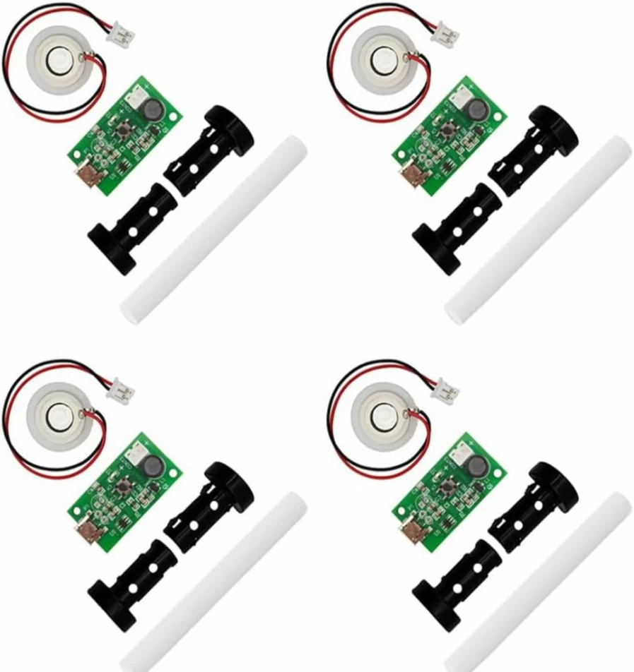 SazkJere 4Pcs USB Humidifier Atomizer Disc Kit with Micro Interface, 5V DC Atomization Driver Circuit Board for DIY Home Humidifiers