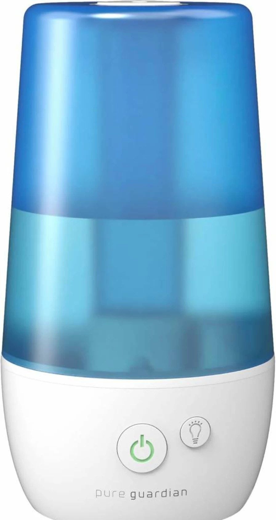 PureGuardian H965AR Ultrasonic Cool Mist Humidifier for Small Rooms - 1 Gallon Tank, 70 Hour Runtime, 320 Sq Ft Coverage, Filter-Free, Silver Clean Treated Tank, Includes Essential Oil Tray
