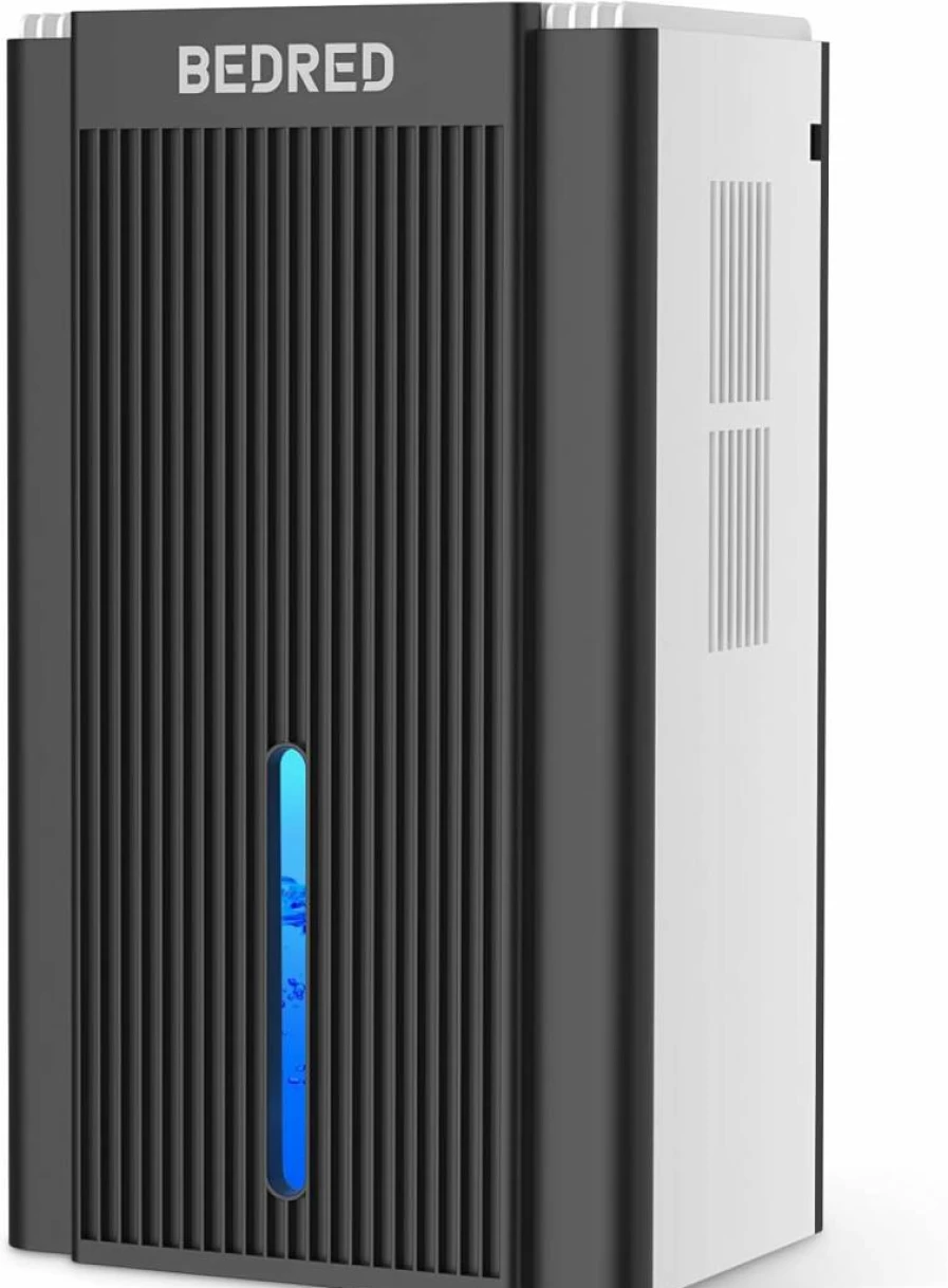 BEDRED 95Oz Dehumidifier for Large Rooms up to 1000 Sq.Ft - Ultra Quiet with Auto Shut Off, Energy Efficient, 7 Color LED Lights - Perfect for Bedroom, Basement, Livingroom (Black)