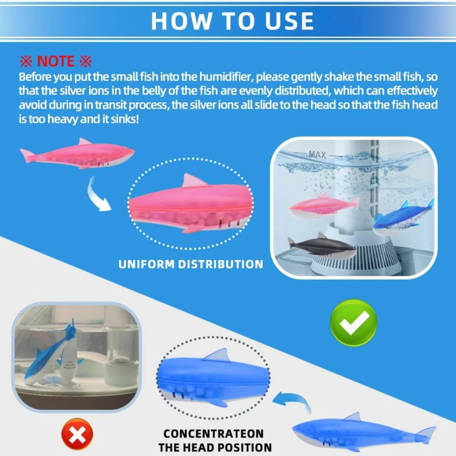 HIHEPA Humidifier Cleaner 6 Pack - Safe for Warm & Cool Mist Humidifiers, Fish Tanks - Water Purifier Tablets (Pink)