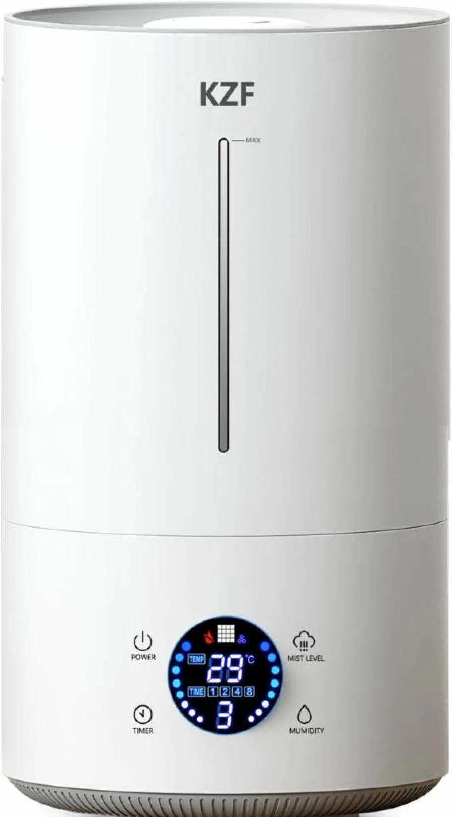 KZF 4L Ultrasonic Cool Mist Humidifier with Humidistat, 360° Nozzle for Large Rooms, Bedroom, Nursery, Home, Office, and Plants, 36-Hour Runtime