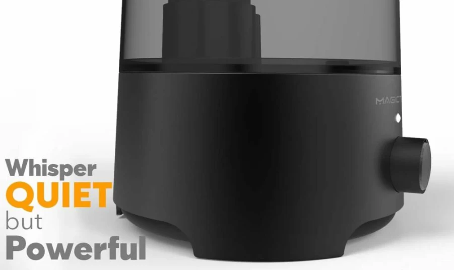 Magictec 2.5L Cool Mist Humidifier with Essential Oil Diffuser, Quiet 360° Nozzle for Bedroom & Baby, Adjustable Mist, Auto Shut-Off, 24-Hour Runtime, Black