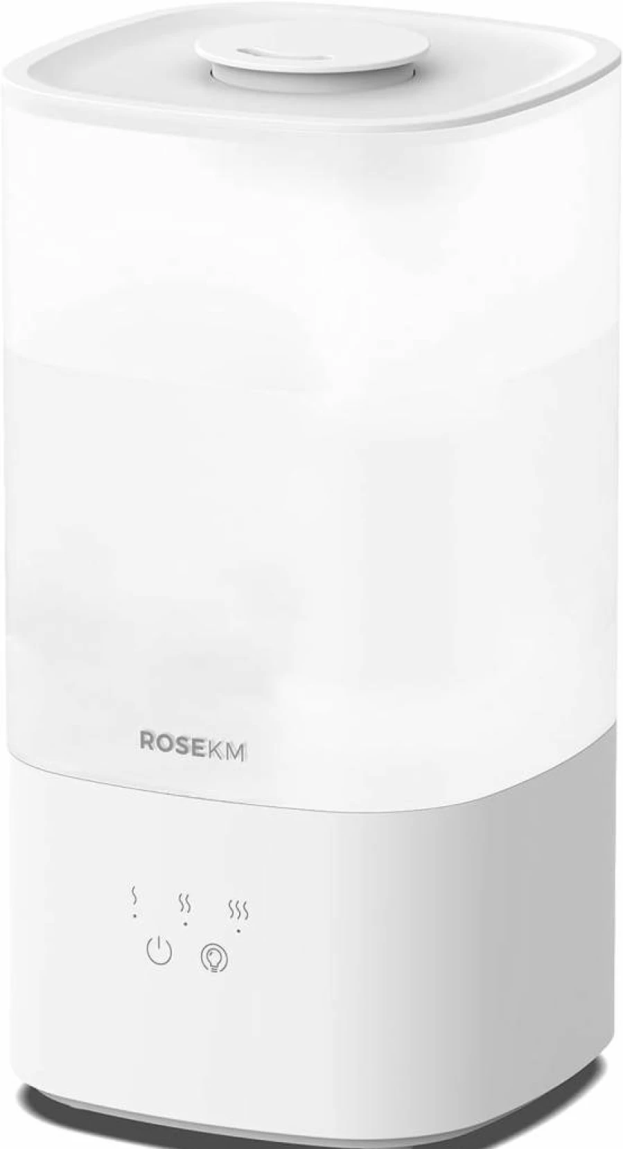 Rosekm 2.5L Top Fill Cool Mist Humidifier for Large Room & Bedroom, Ultra Quiet 28dB, 30H Runtime, Easy to Clean, Night Light for Baby Nursery, Plants, and Indoor Use