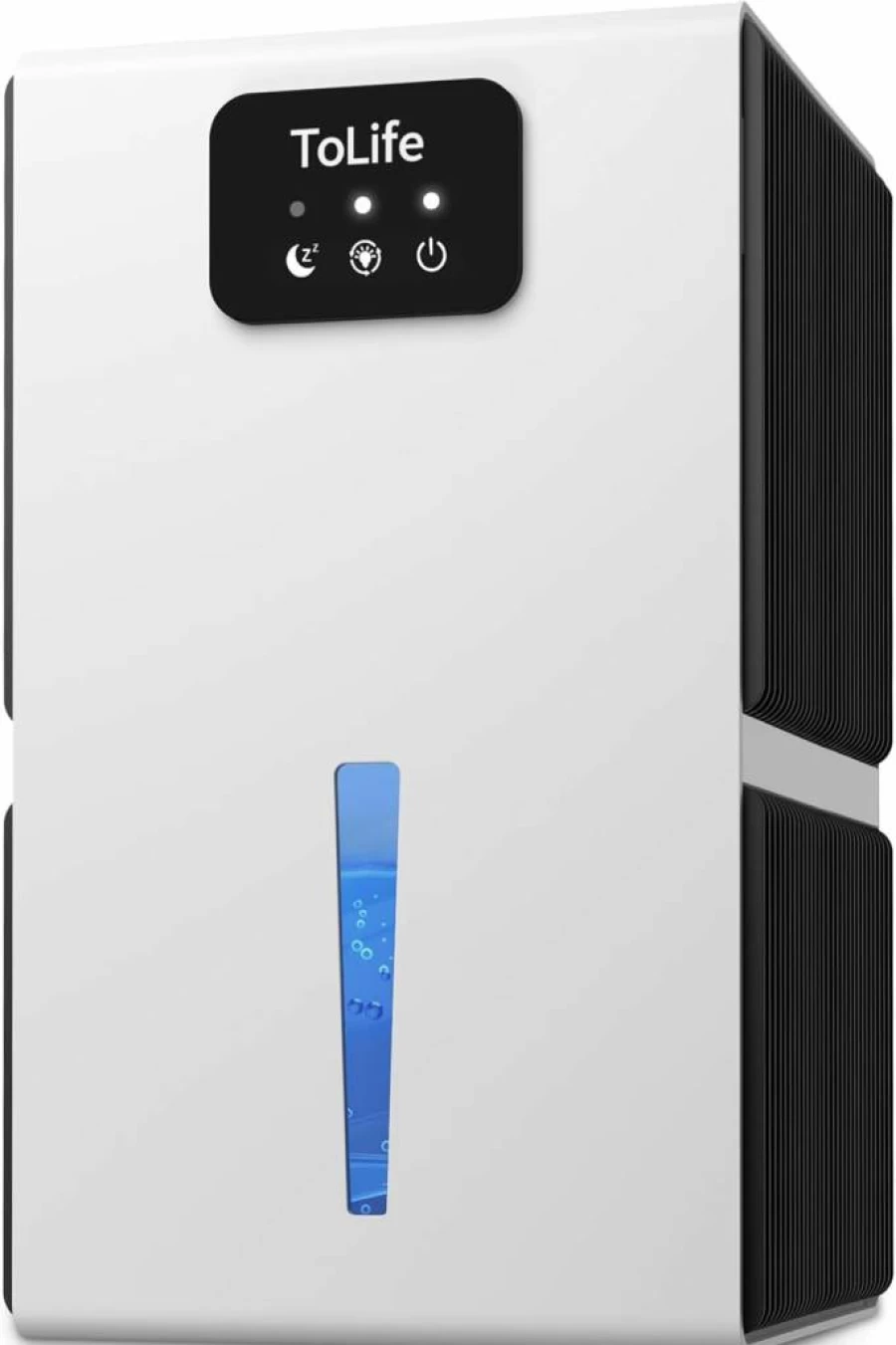 ToLife 95 Oz Portable Dehumidifier for Home & Basement - Auto-Off, Sleep Mode, 7-Color LED, 1000 Sq.Ft Coverage, Ideal for Bathroom, RV, Closet (Grey)