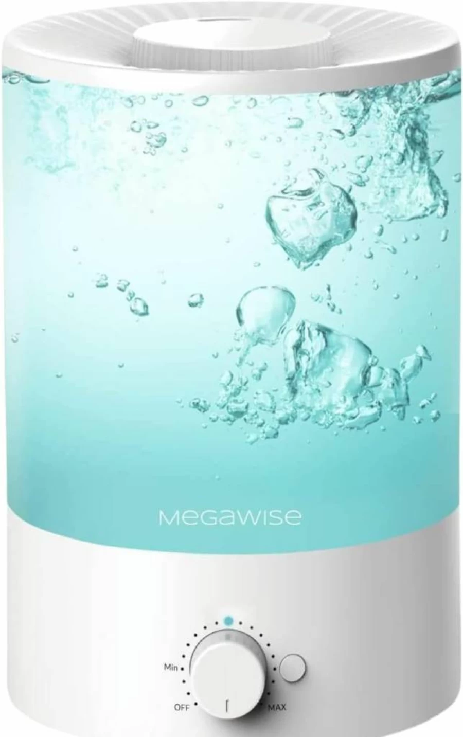 MEGAWISE 3.5L Ultrasonic Humidifier for Bedroom, Nursery & Office - Top-Fill Cool Mist Vaporizer with Essential Oil Diffuser, 7-Color Night Light, Auto Shut-Off, Whisper-Quiet Operation, Easy to Clean