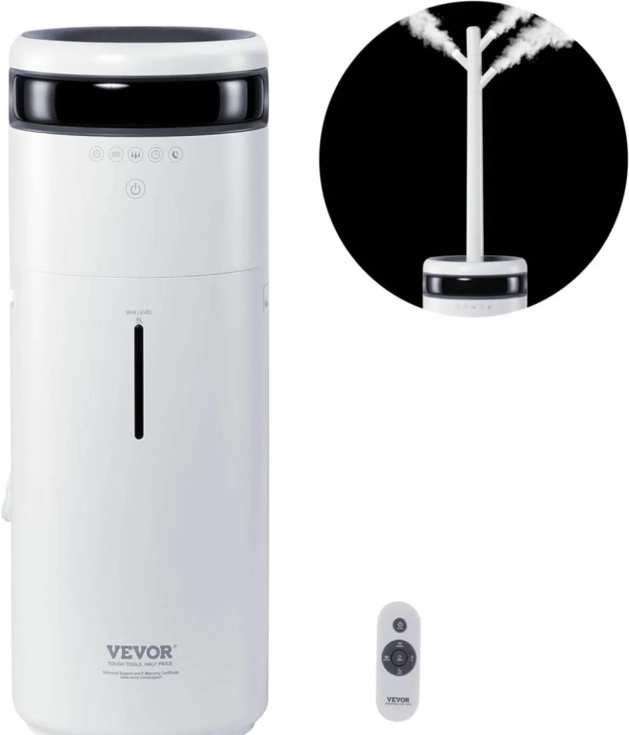 VEVOR Commercial Ultrasonic Humidifier for Large Rooms up to 1300 Sq Ft, 560mL/H Cool Mist, Auto Shut-Off for Home, Office, Greenhouse, and Warehouse