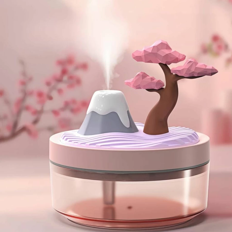 ShunChengFa 320ml Ultrasonic Humidifier - Quiet Night Light Air Moisturizer for Baby, Nursery, Office, 2 Mist Modes, Portable Mini Cool Mist Diffuser