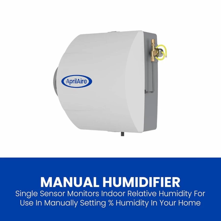 Aprilaire 600M Whole-House Humidifier - High Output Furnace Humidifier for Large Homes Up to 5,000 Sq. Ft. - White