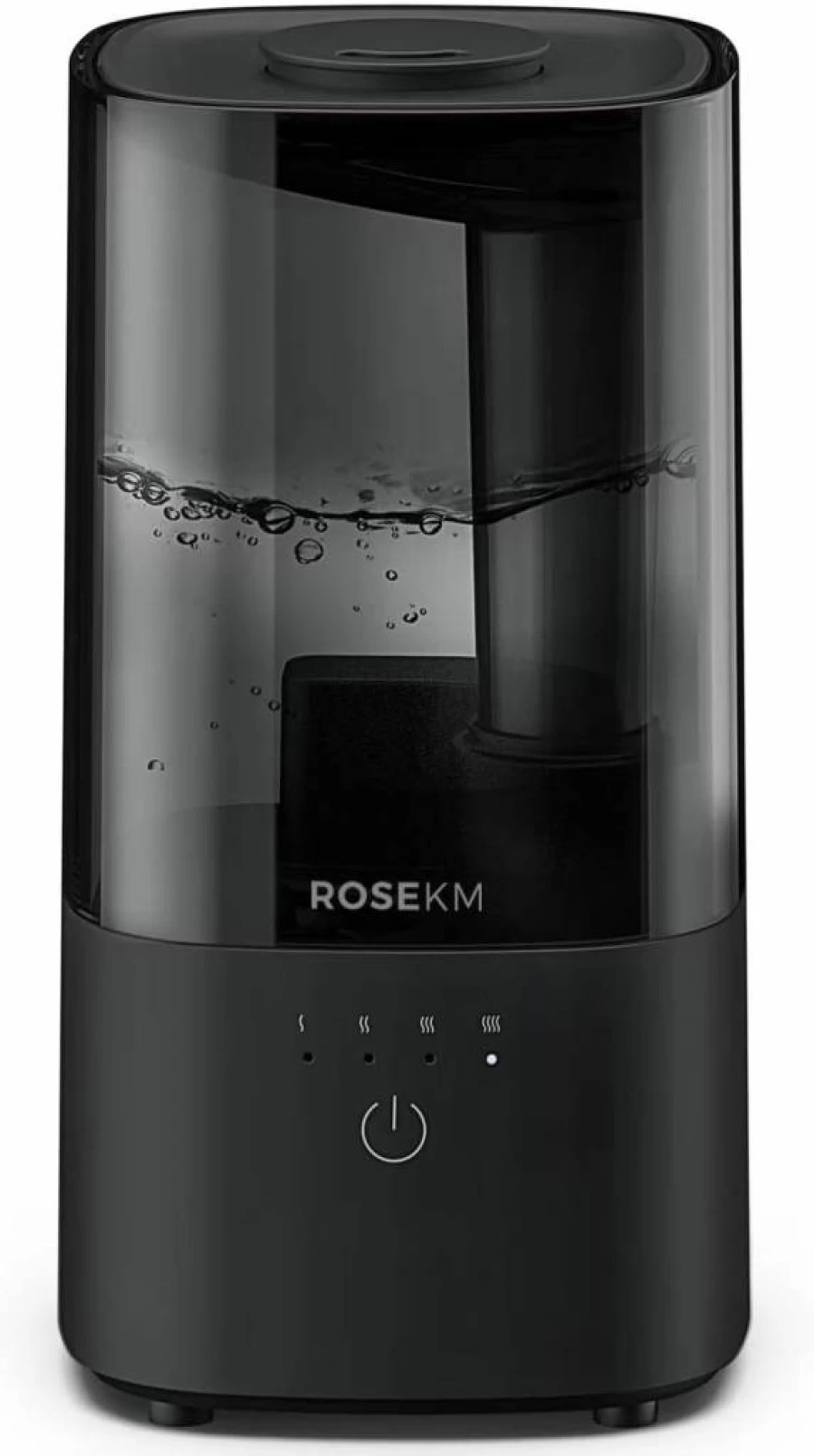 Rosekm 2.0L Ultrasonic Cool Mist Humidifier for Bedroom, Home, Nursery & Plants - 360° Nozzle, Quiet Operation, Filterless, Auto Shut-Off, Black