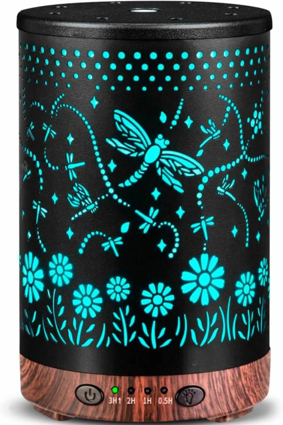 JOYOLO 120ml Essential Oil Diffuser - Metal Aromatherapy Cool Mist Humidifier with Auto Shut-Off, 7 Color LED Lights for Home, Office, Spa (Bird Design)