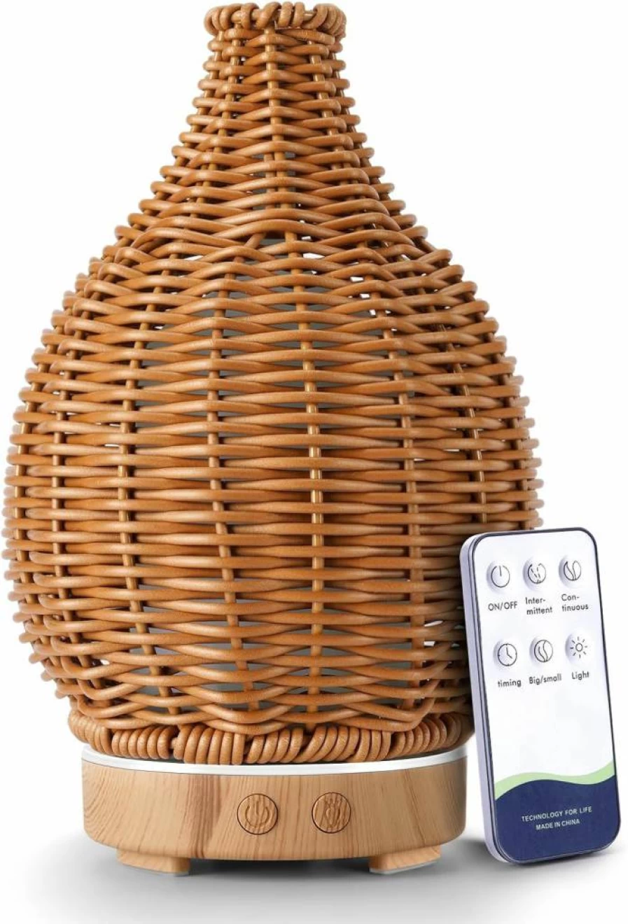 SENMUL 100ml Boho Essential Oil Diffuser with Remote Control, Ultrasonic Aroma Humidifier, 7 Color Changing Lights, Auto-Off & Noiseless for Bedroom, Office, Home Decor