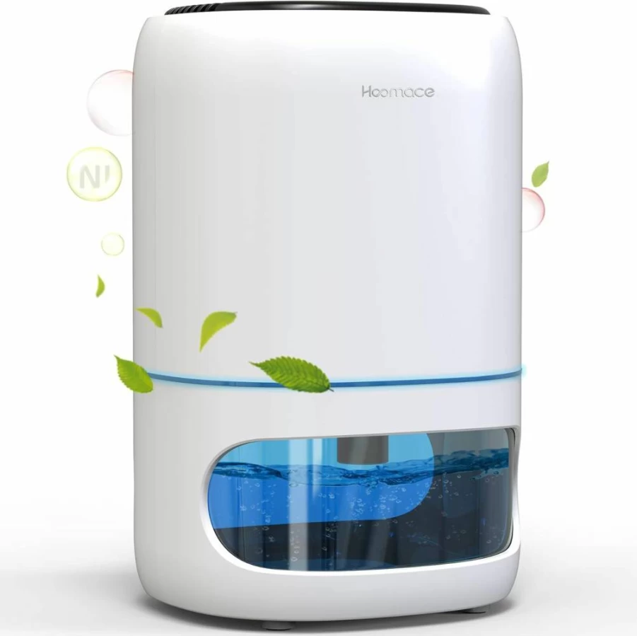 Hoomace 2-in-1 Humidifier and Dehumidifier Combo for Home with Drain Hose, Temperature Display, 4 Modes, 7-Color LED Lights, and Timer
