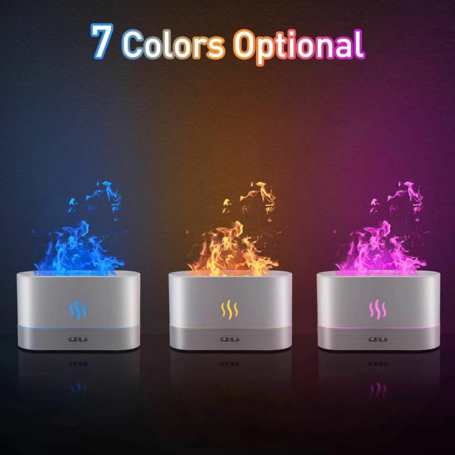SENMUL 7-Color LED Essential Oil Diffuser with Auto-Off, 180ml Aromatherapy Humidifier for Home, Office, Yoga - Quiet Ultrasonic Black Aroma Diffuser