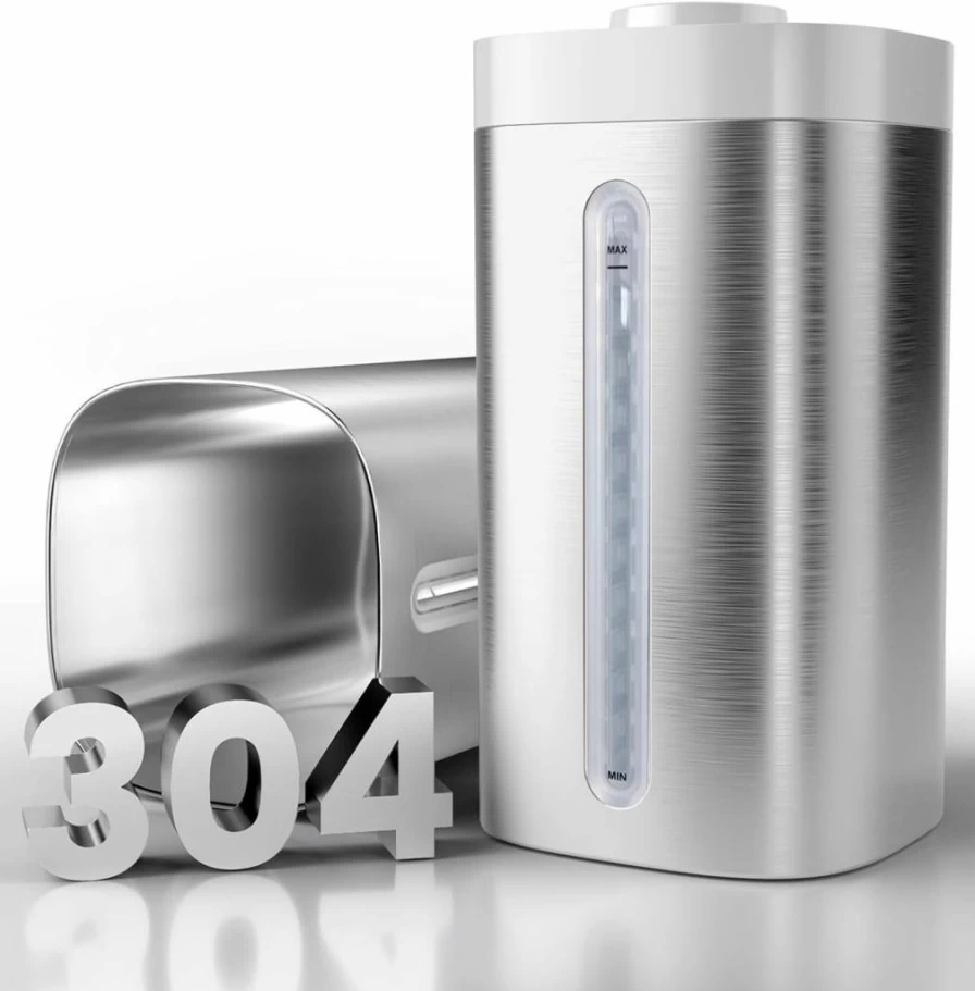 Jack & Rose Cool Mist Humidifier for Bedroom - Stainless Steel, Easy to Clean, Dishwasher Safe