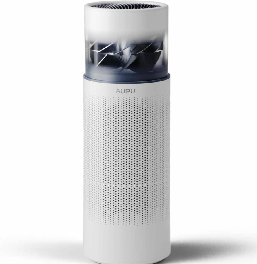 AUPU 2-in-1 Air Purifier & Humidifier for Home, HEPA Filter Removes Smoke, Dust, Pollen, Pet Dander, Odors – White
