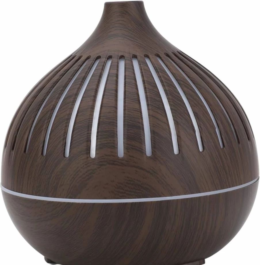 400ml Wooden Essential Oil Diffuser with Colorful LED Lights - Aromatherapy Humidifier for Home & Office (US Plug)