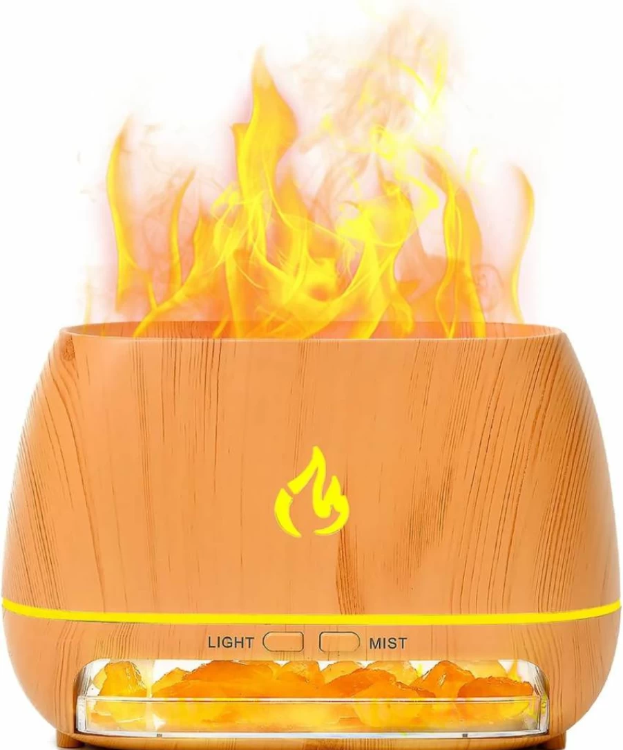 Serravine Ultrasonic Essential Oil Diffuser Set with 12 Aromatherapy Oils, Himalayan Salt Lamp, Cool Mist Humidifier & Gift Box for Home, Bedroom, Office
