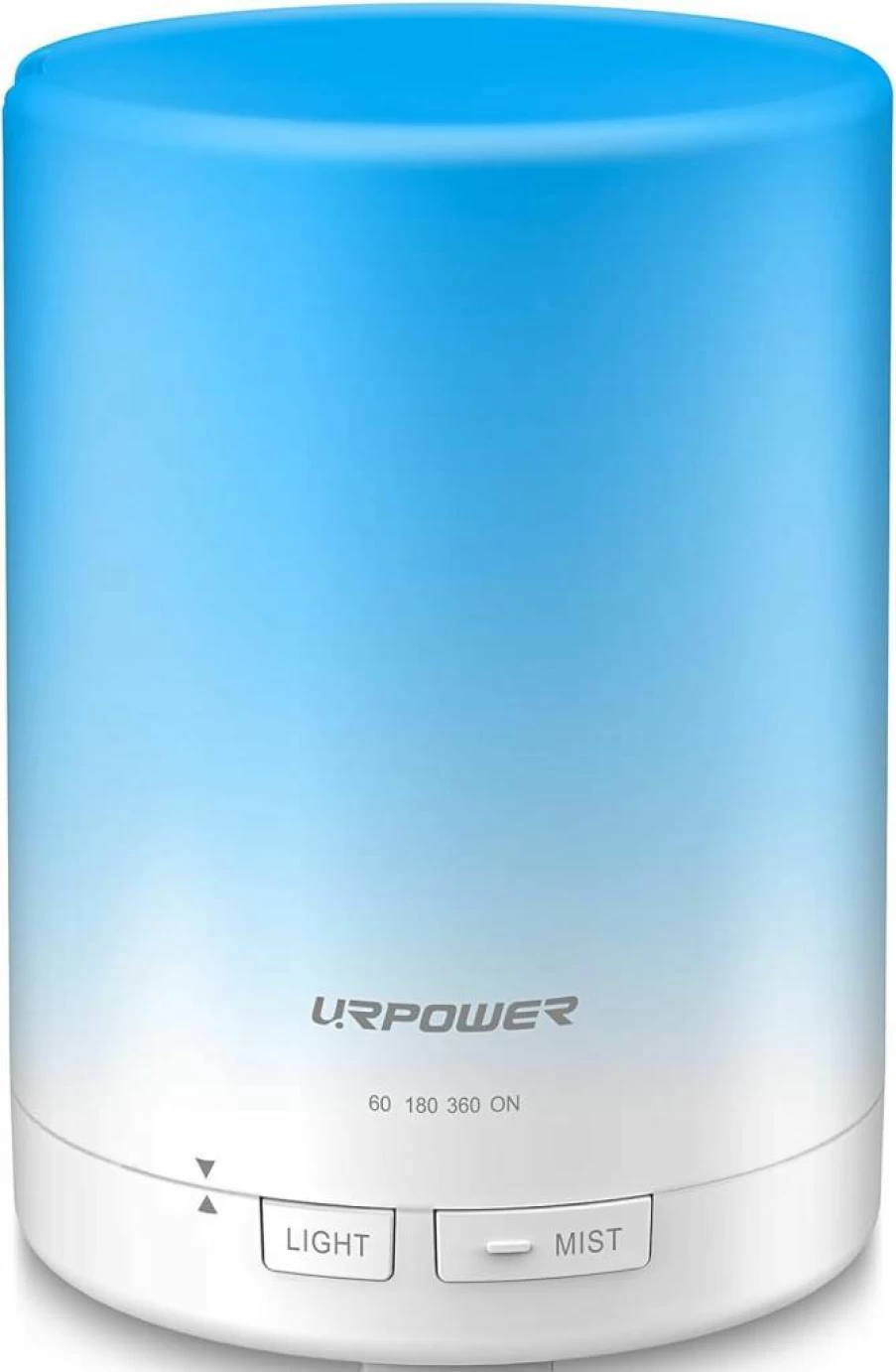 URPOWER 300ml Ultrasonic Essential Oil Diffuser with 7-Color LED Night Light, Auto Shut Off, 4 Timer Settings for Home, Office, Bedroom, Aromatherapy Humidifier