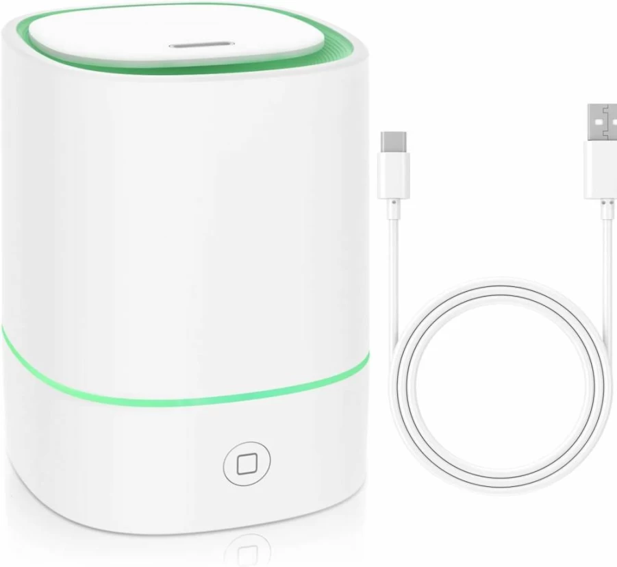 FUSMLI 150ml Ultrasonic Essential Oil Diffuser with USB Cord, 7-Color LED Lights, Waterless Auto-Off, Aromatherapy Humidifier for Home Office Dorm