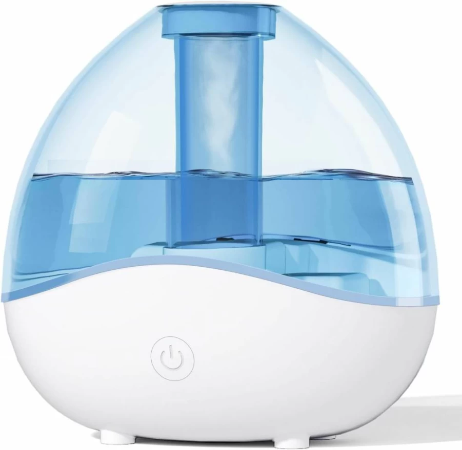 Lerat Ultrasonic Cool Mist Humidifier for Bedroom, Quiet 24-Hour Humidifier with Removable Tank & Night Light, Ideal for Home, Nursery, Plants, and Office Desk