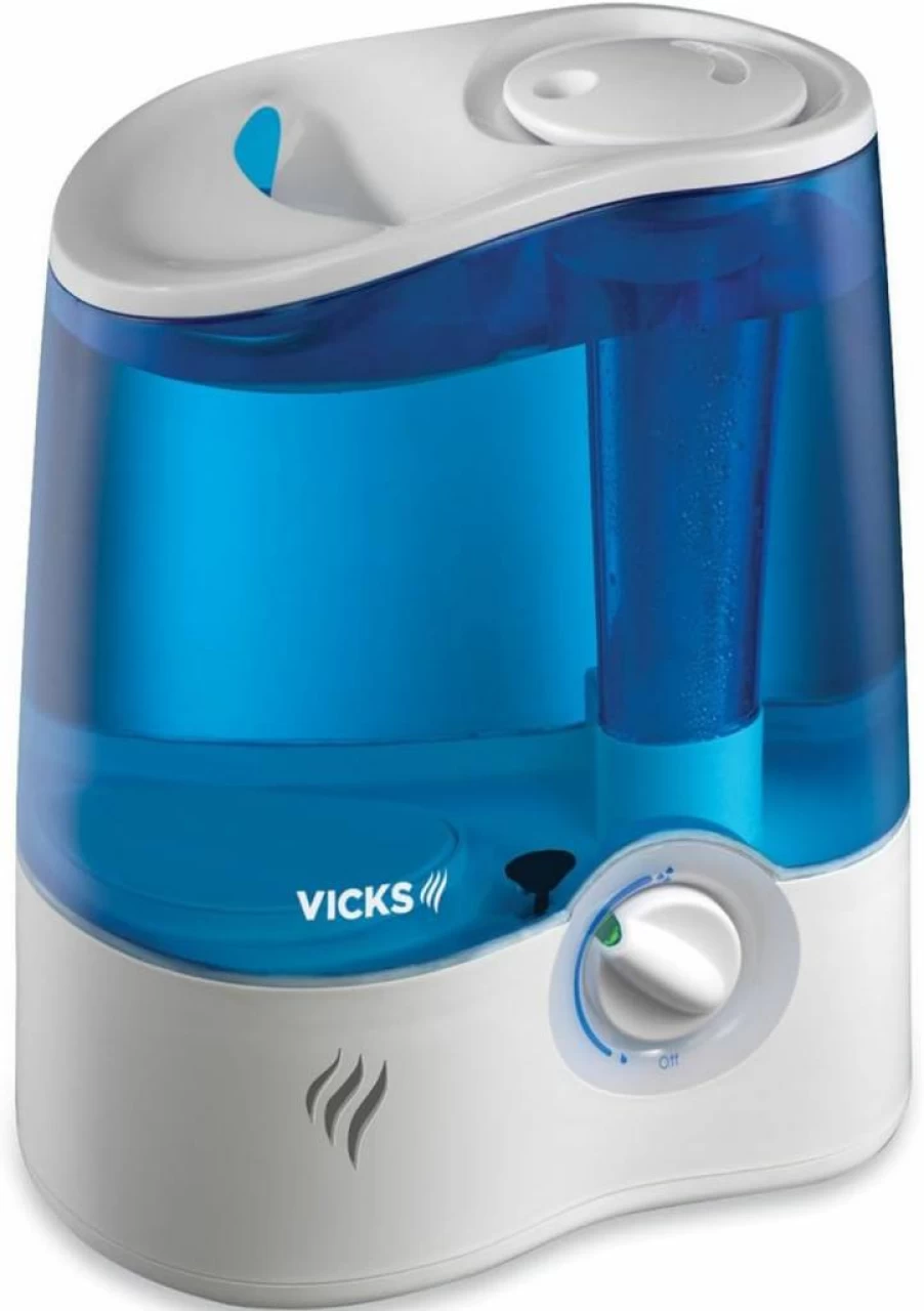Vicks Ultrasonic Cool Mist Humidifier for Cold & Flu Relief – Quiet, Efficient Air Moisturizer