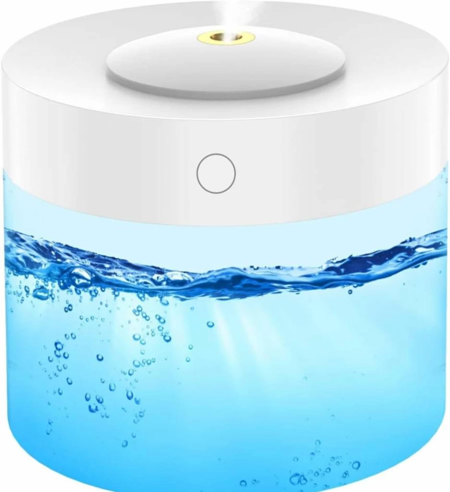 JTNFYUN 1.2L Cool Mist Humidifier with Color Changing Night Lights, Auto Shut-Off, Quiet Operation for Bedroom, Nursery, Large Rooms (White)