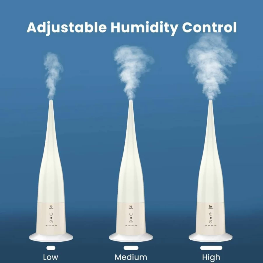 Generic Ultrasonic Cool Mist Humidifier - 0.8 Gallon Large Room & Bedroom, 3-Speed Control, Quiet Operation, Touch/Remote, Auto Shutoff, White